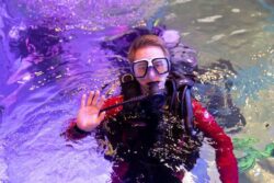 Dive in the dive tower, Copyright © Messe Düsseldorf | C. Tillmann