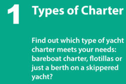 Grafik: © boot.de / Find out which type of yacht charter meets your needs: bareboat charter, flotillas or just a berth on a skippered yacht?