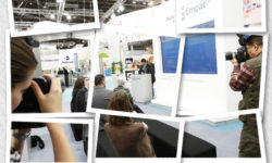 Photo: Journalists at trade fair