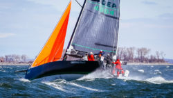 Photo: Storm jib in use